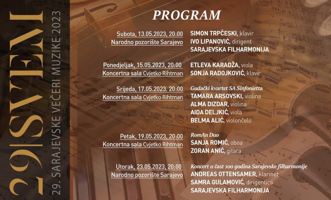 29. izdanje festivala Sarajevske večeri muzike